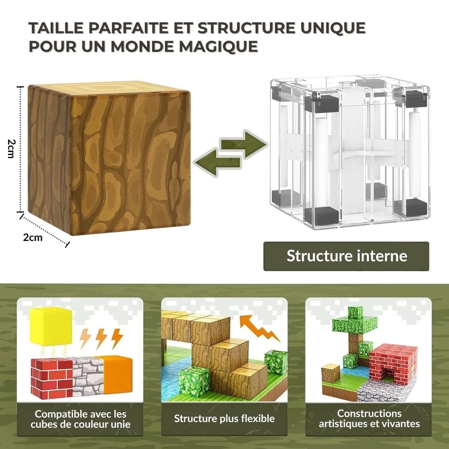 Bloc Magnétique de construction 100pcs