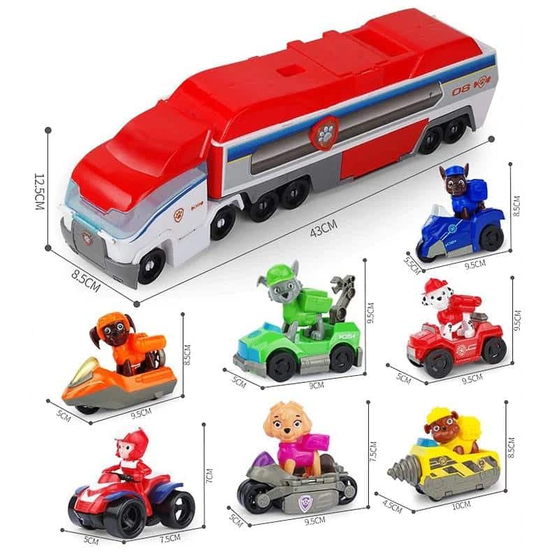 Ensemble voitures pat patrouille avec camion