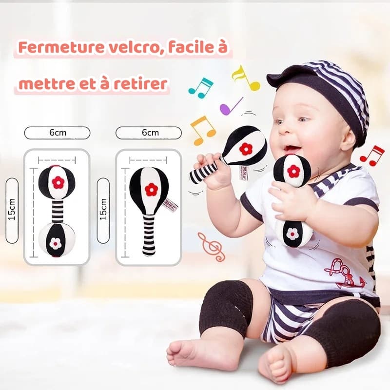 Hochets souples pour bébé de 0 à 12 mois