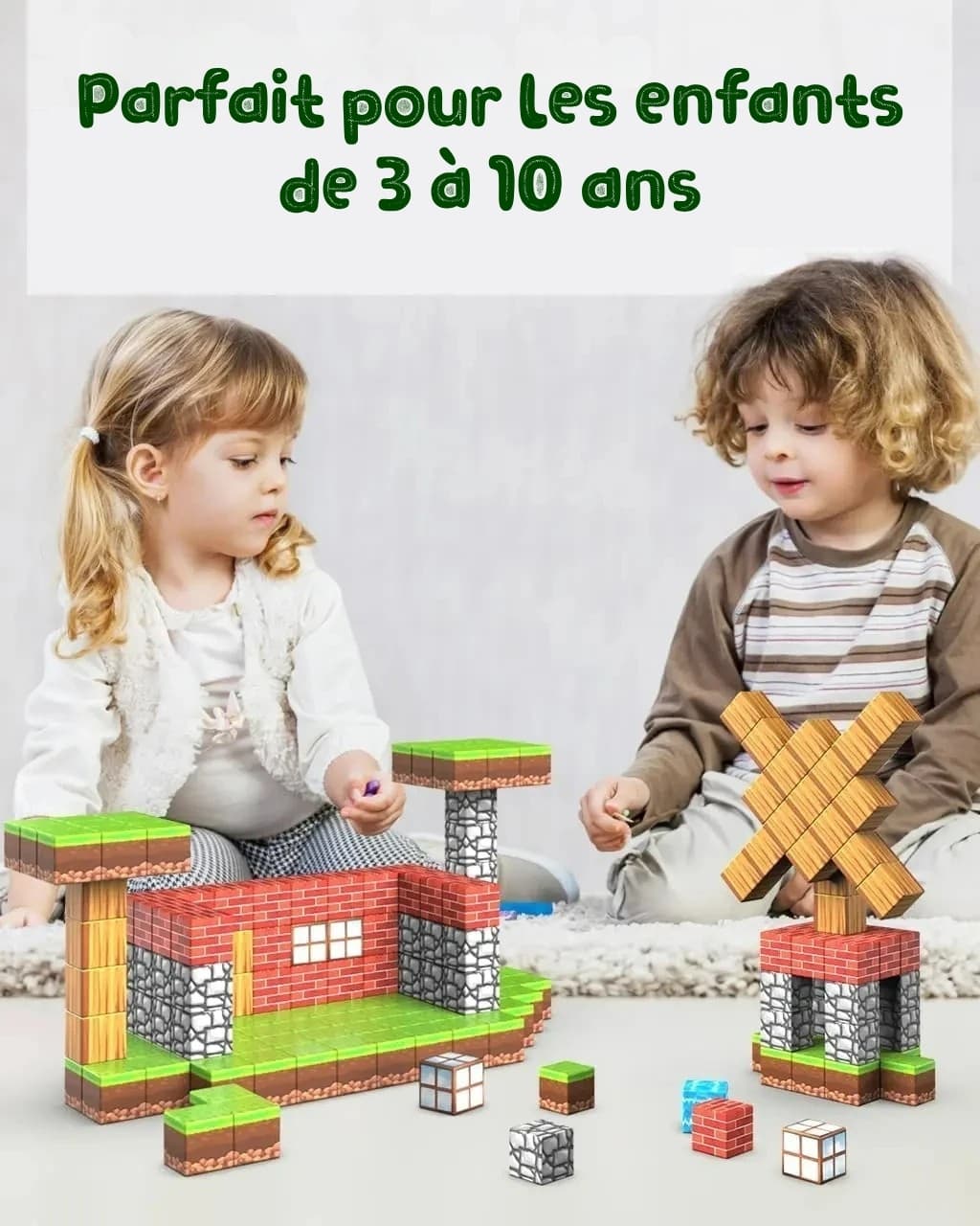 Bloc Magnétique de construction 100pcs