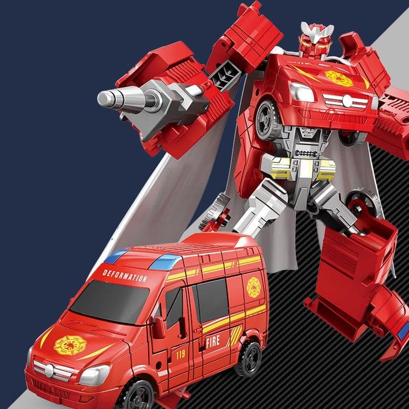 Jouet Transformers voiture de pompier et robot pour enfant
