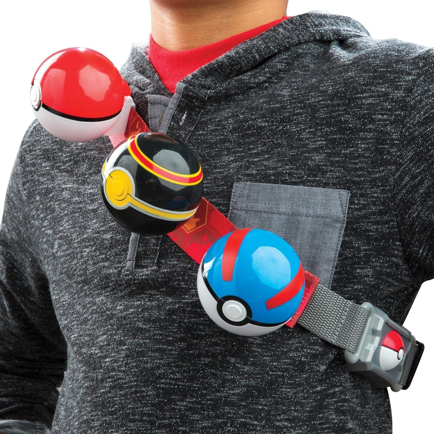 Ceinture avec une pochette Pokémon avec ensemble PokéBall et figurines