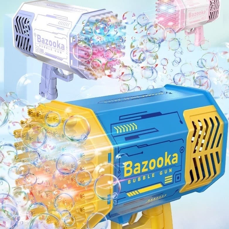 Magic Bubble Bazooka – Propulseur magique de bulles colorées rechargeable