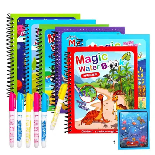 Livre Montessori de coloriage magique avec stylo à eau pour apprendre les couleurs