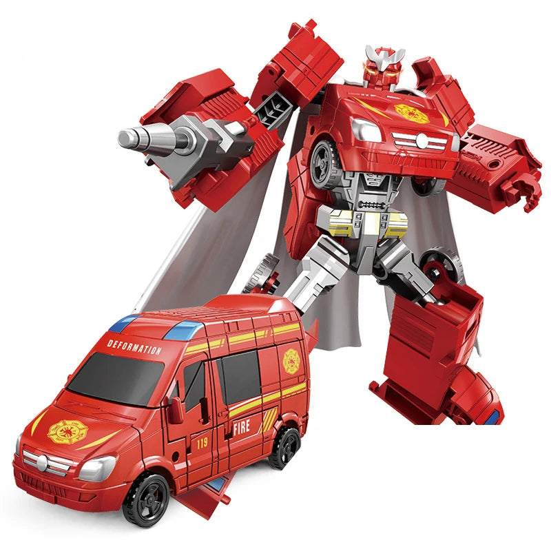 Jouet Transformers voiture de pompier et robot pour enfant
