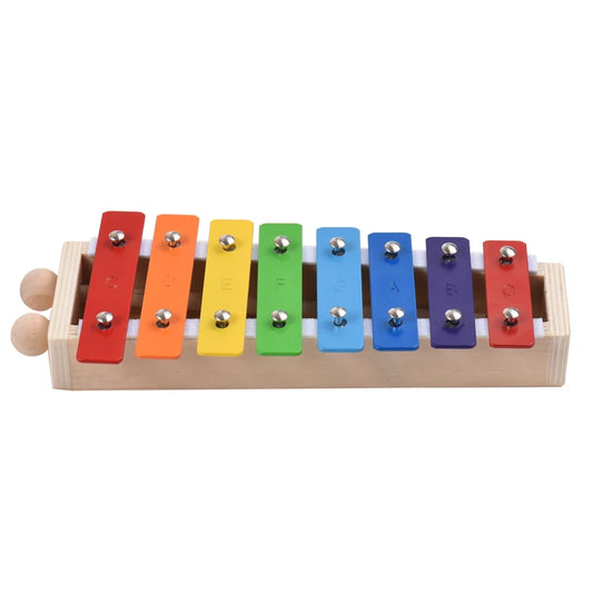 Xylophone en bois et touches colorées