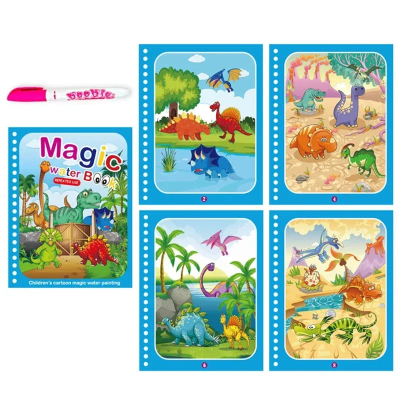 Livre Montessori de coloriage magique avec stylo à eau pour apprendre les couleurs