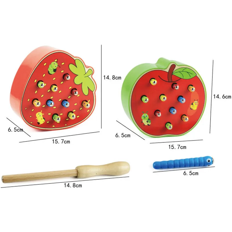 Jouets Montessori ensemble de pommes et fraises pour apprendre les couleurs et les formes pour enfants
