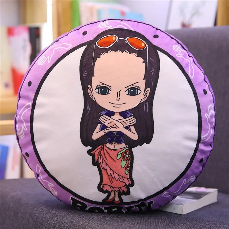 Coussin rond en peluche One piece
