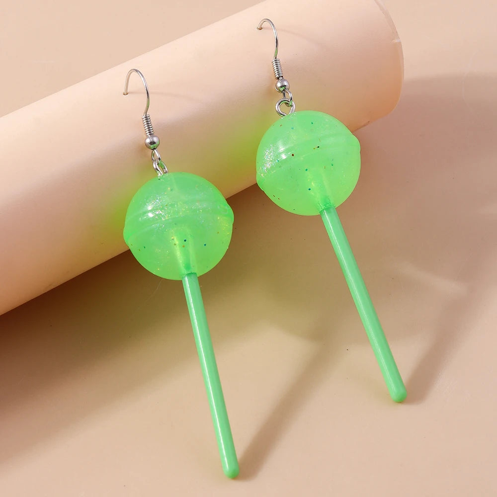 Boucles d’oreilles pendantes à motif sucette