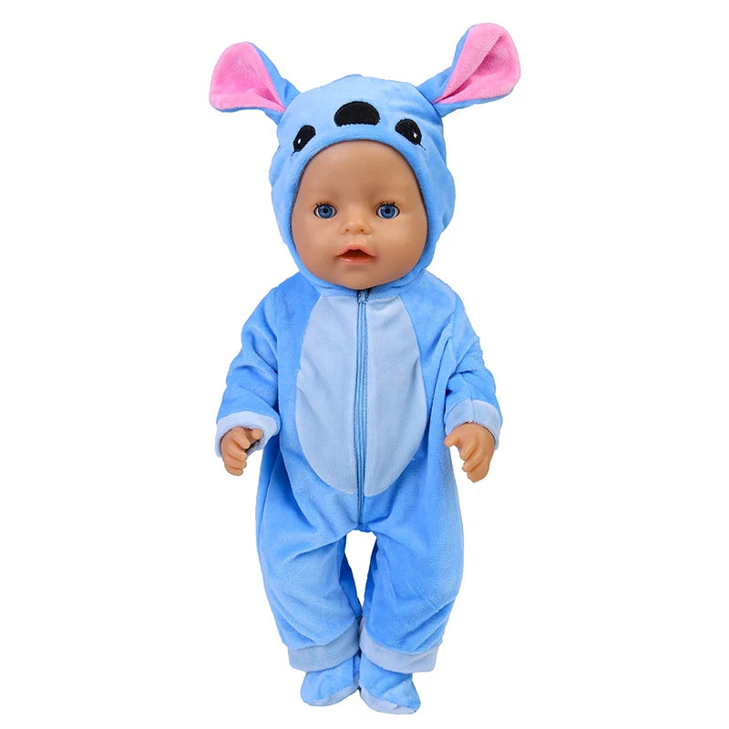 Vêtement pour poupée bébé 43 cm pyjama Stitch