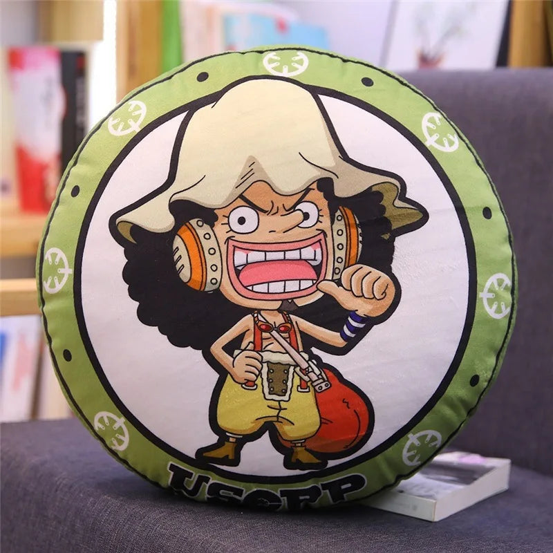 Coussin rond en peluche One piece