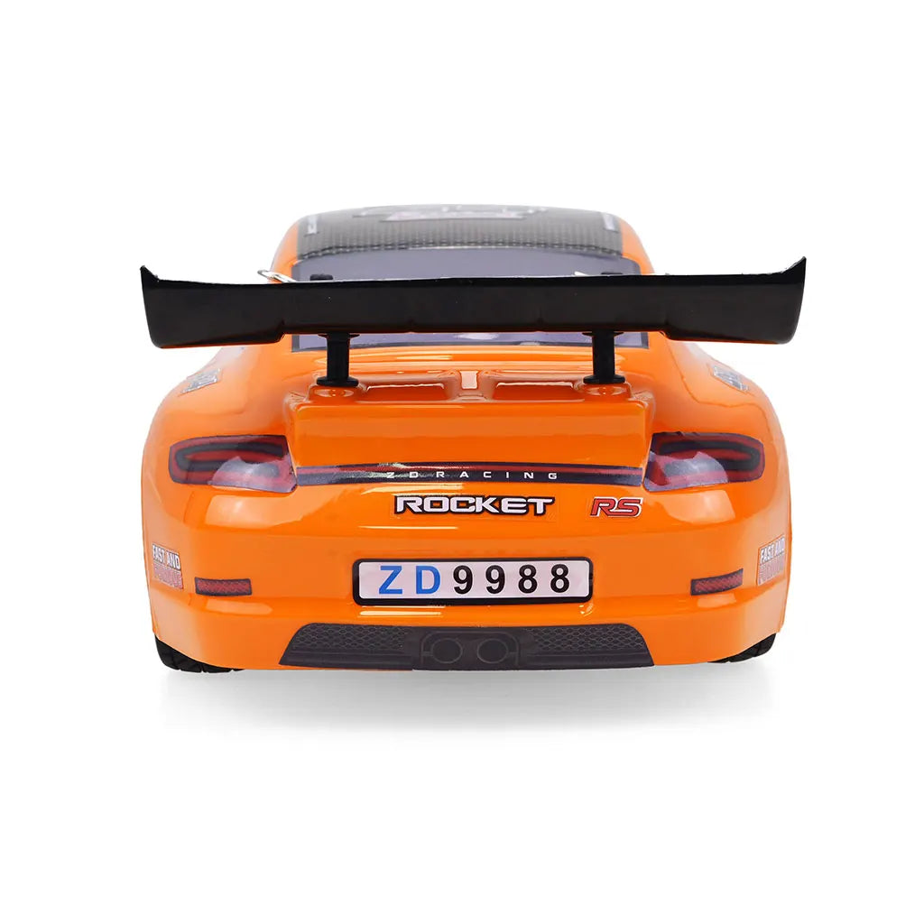 Voiture télécommandée Porsche orange à haute vitesse