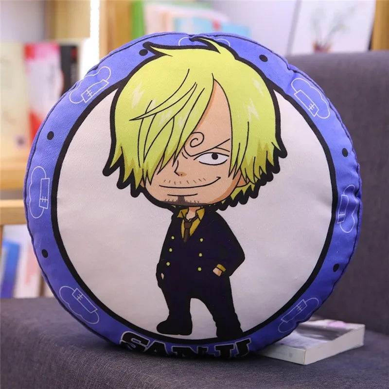 Coussin rond en peluche One piece