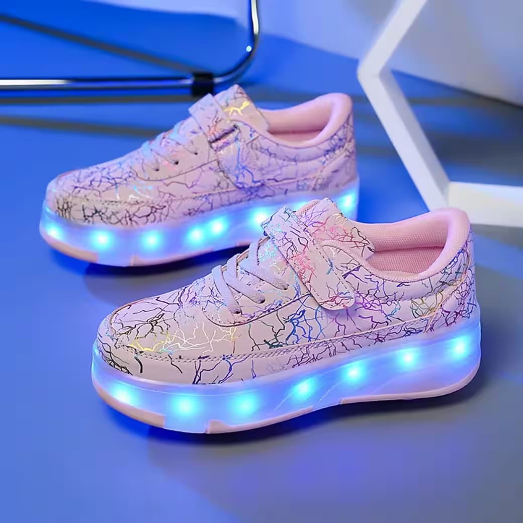 Jolies basket à roulettes lumineuses