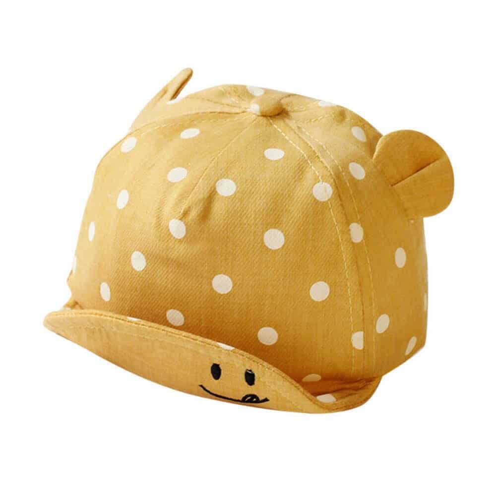 Bonnet casquette à pois avec oreille