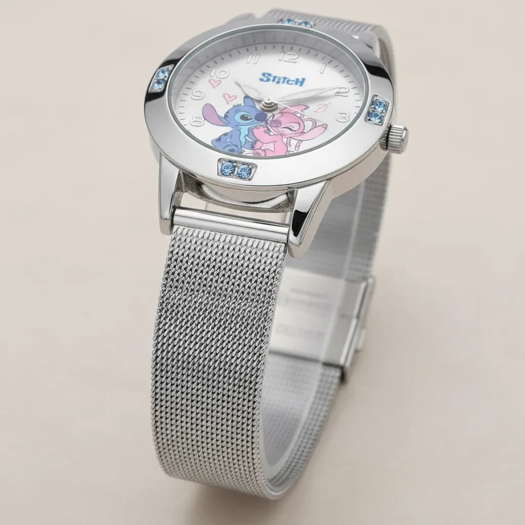 Bracelet montre à motif Stitch et Angel