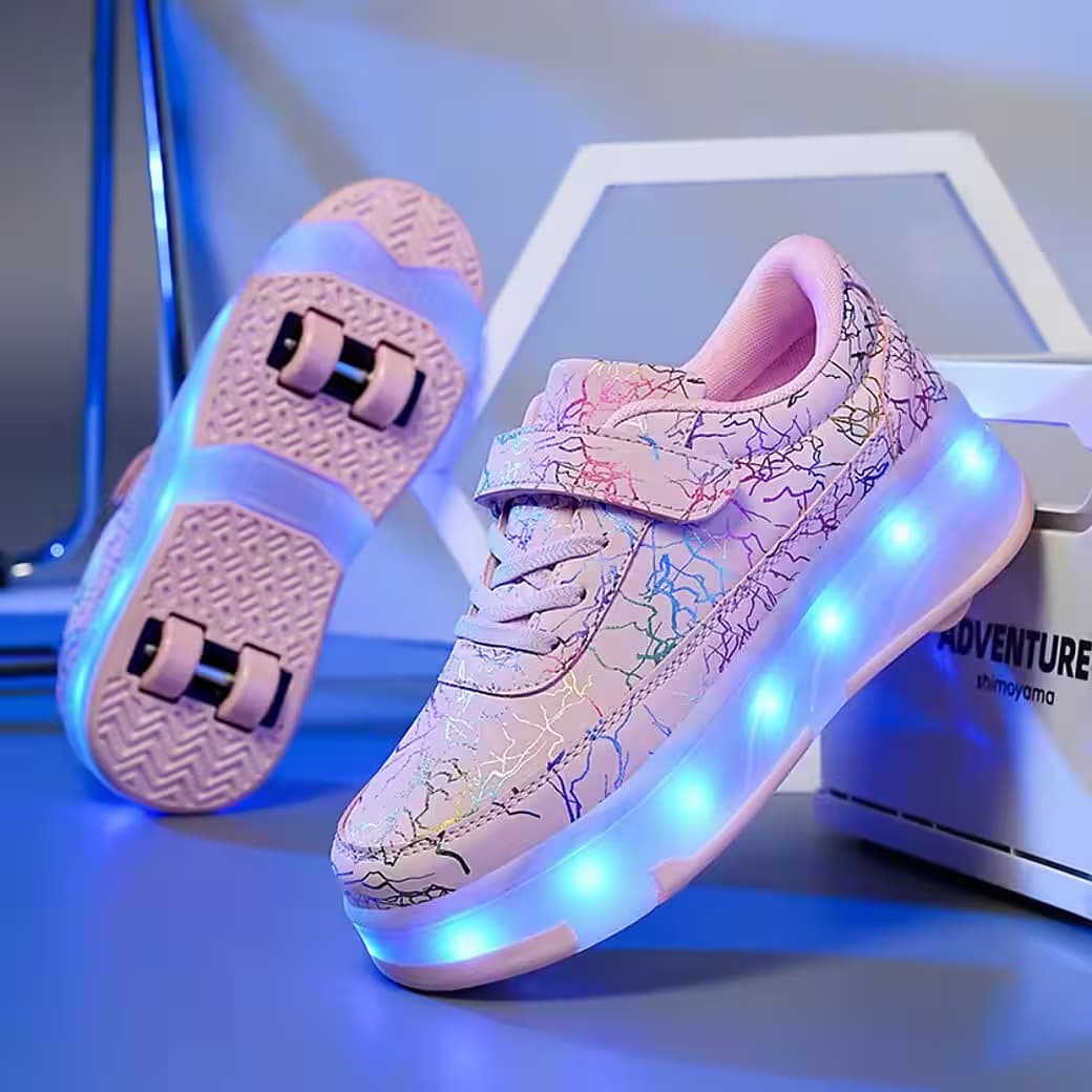 Jolies basket à roulettes lumineuses