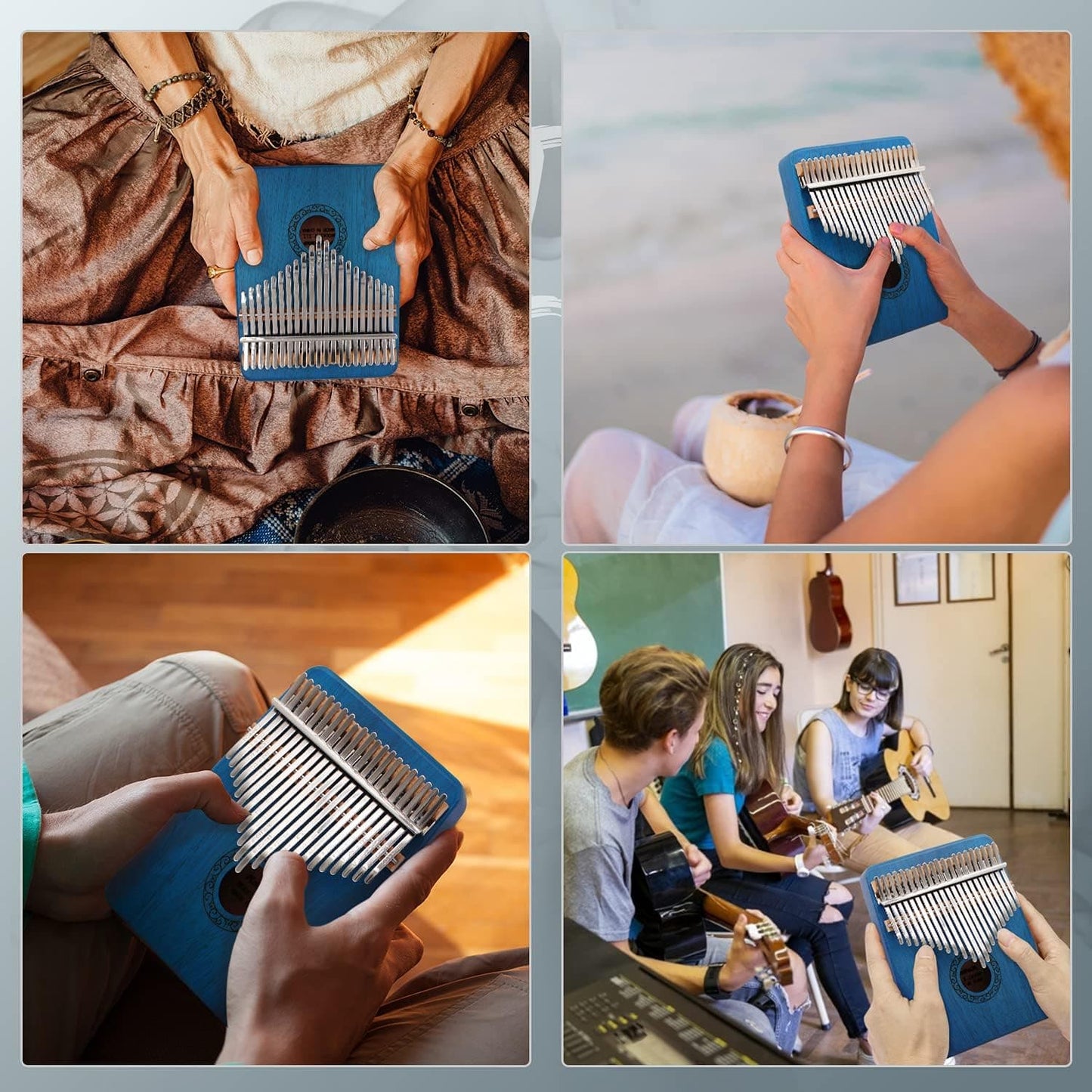 Piano à pouce kalimba à 17 touches pour enfants