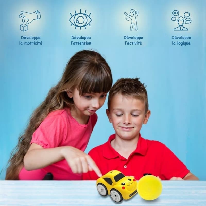 Mini voiture télécommandée Pikachu avec détecteur de mouvements
