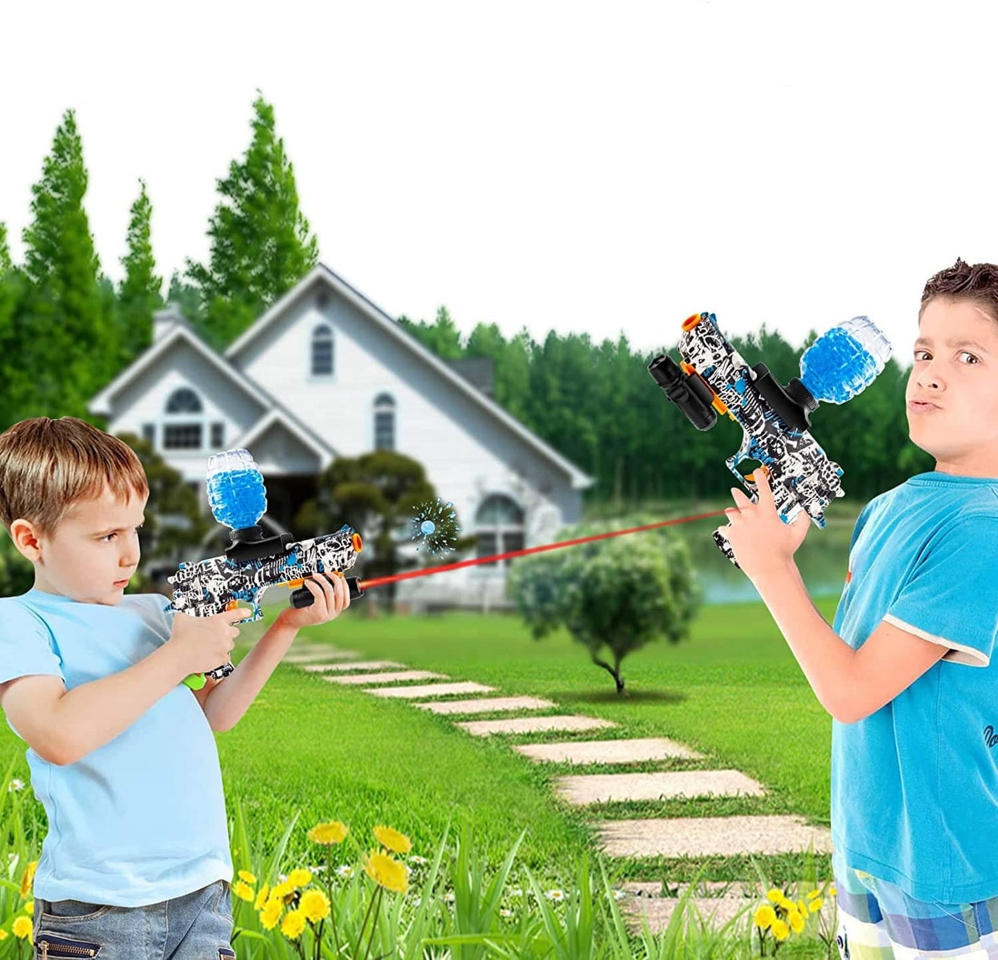 Pistolet à Orbeez souple électrique à billes en gel pour enfants