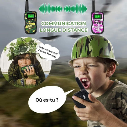 Talkie-walkie enfant à motif camouflage