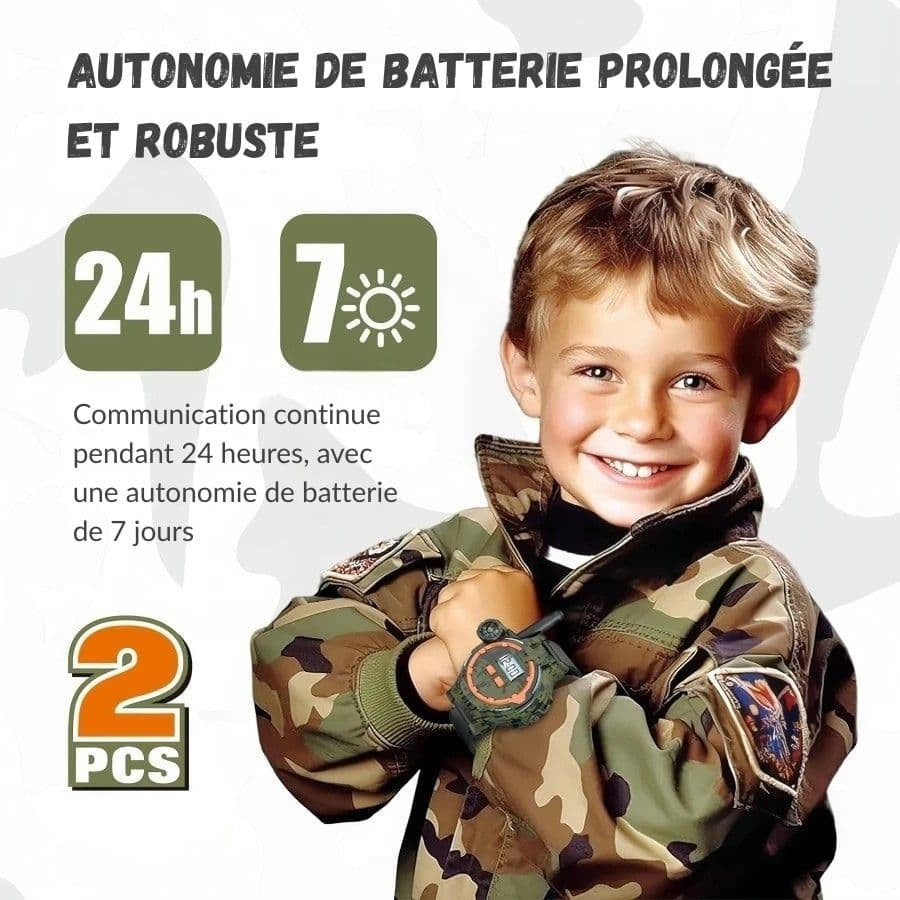 Talkie-walkie 7 en 1 en forme de montre