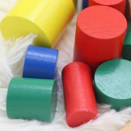 Jouet éducatif en bois coloré