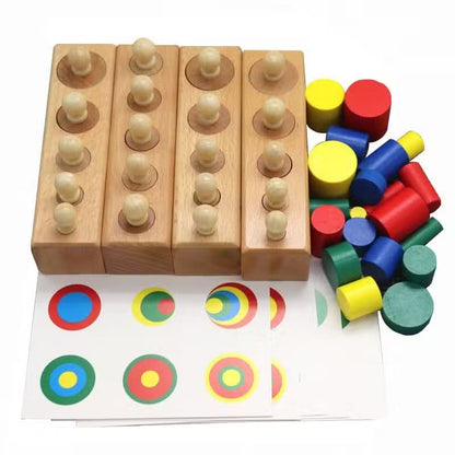 Jouet éducatif en bois coloré