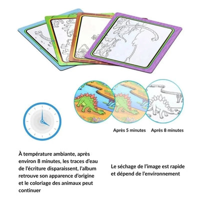 Livre Montessori de coloriage magique avec stylo à eau pour apprendre les couleurs