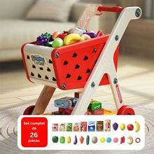 Chariot de course garni supermarché