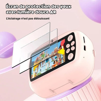 Appareil photo instantané enfant 1080P – double objectif, impression HD