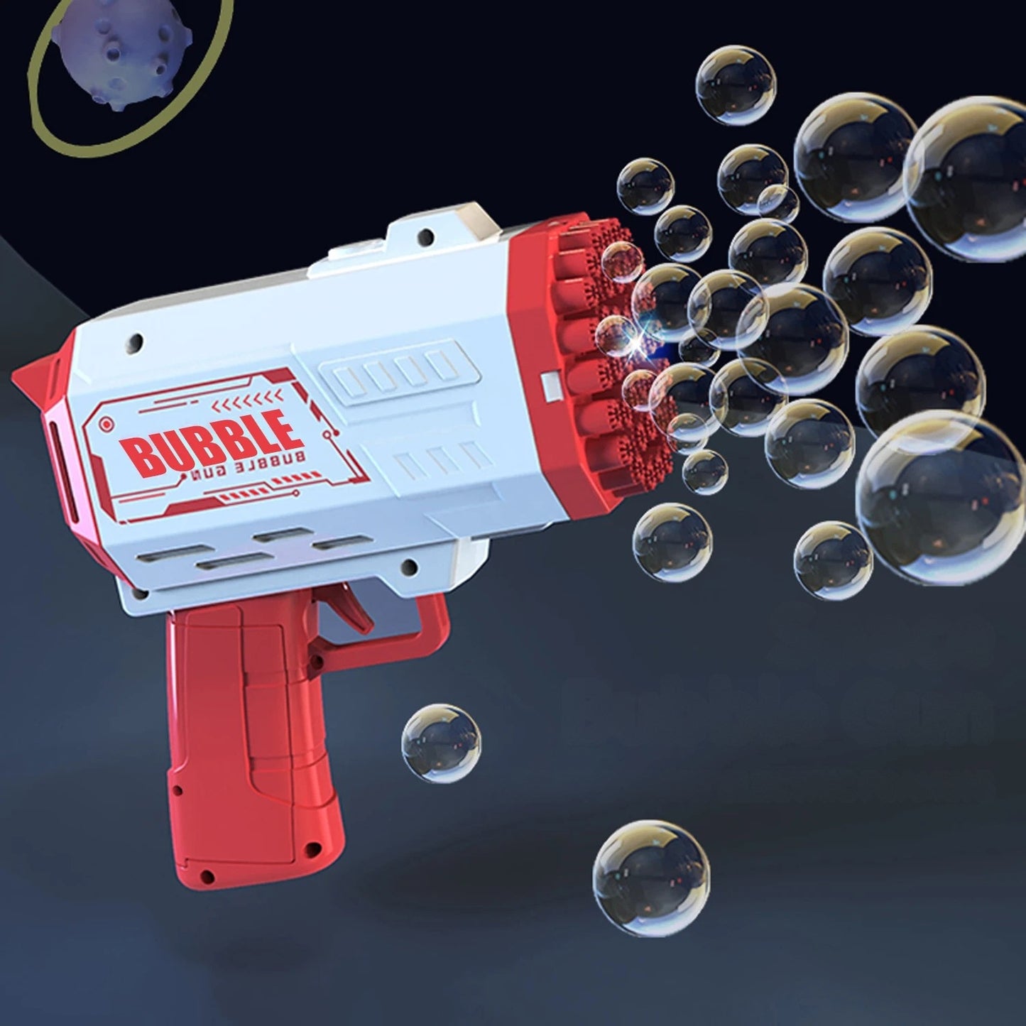 Magic Bubble Bazooka – Propulseur magique de bulles colorées rechargeable