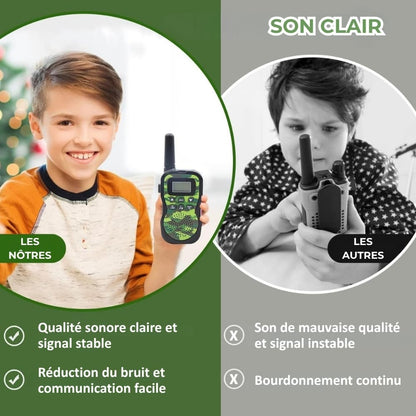 Talkie-walkie enfant à motif camouflage