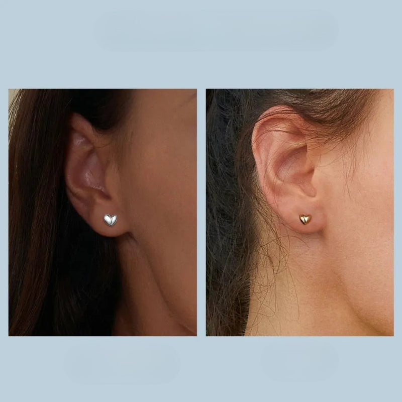 Clou d’oreille à vis en forme de coeur