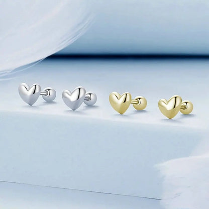 Clou d’oreille à vis en forme de coeur