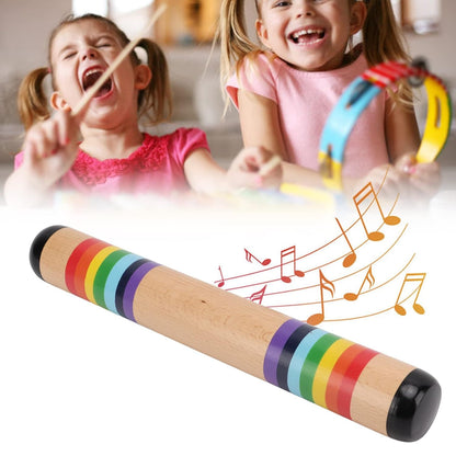 Bâton de pluie en bois pour bébé - Grand modèle