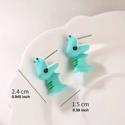 Boucles d’oreilles fille en forme de dinosaure