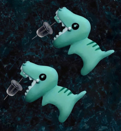 Boucles d’oreilles fille en forme de dinosaure