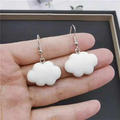 Boucles d’oreilles pendantes en forme de nuages