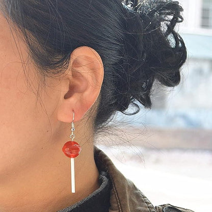 Boucles d’oreilles pendantes à motif sucette