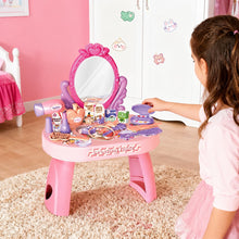 Coiffeuse avec miroir et lumières pour fille