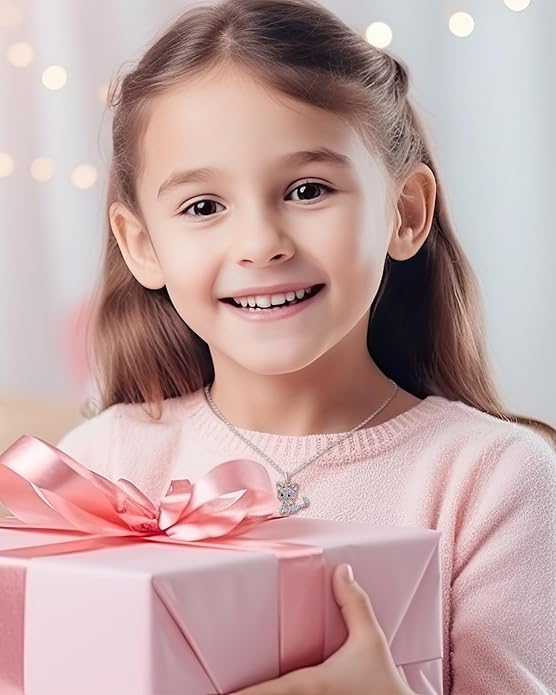 Collier avec pendentif chat pour enfant