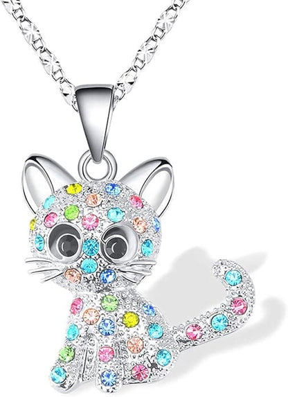 Collier avec pendentif chat pour enfant