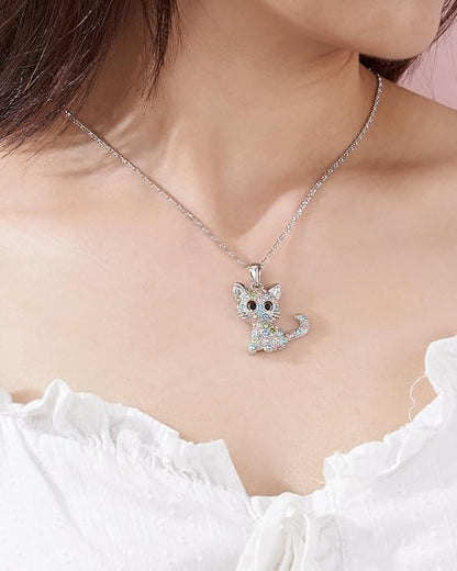Collier avec pendentif chat pour enfant