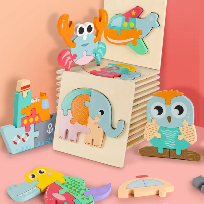 Puzzle en bois 3D pour les bébés