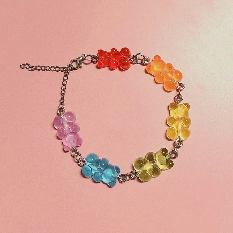 Bracelet en bonbon arc-en-ciel pour fille