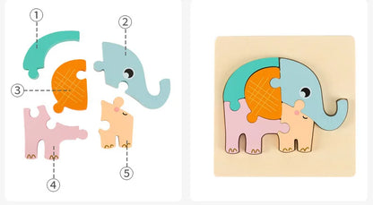 Puzzle en bois 3D pour les bébés