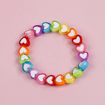 Bracelet multicolore en forme d’étoile et de coeur