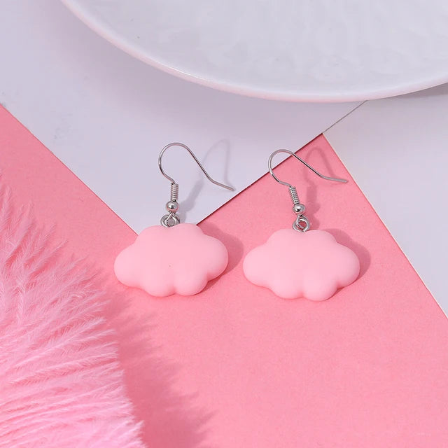 Boucles d’oreilles pendantes en forme de nuages